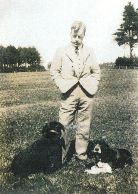 Denys Watkins-Pitchford (BB) with his dogs taken in 1941